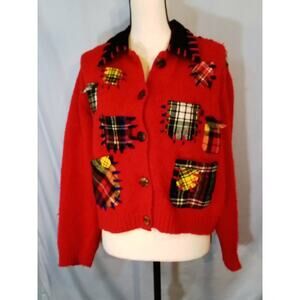 Sandy Starkman ; Red winter sweater